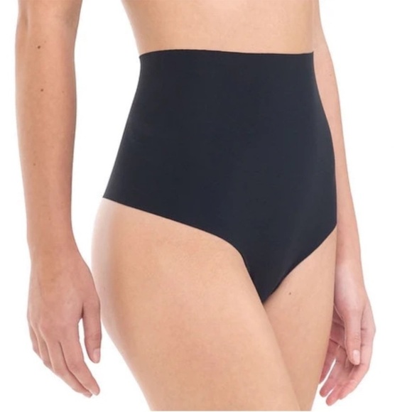 Commando Black High-Waisted Shapewear Thong - Picture 1 of 9